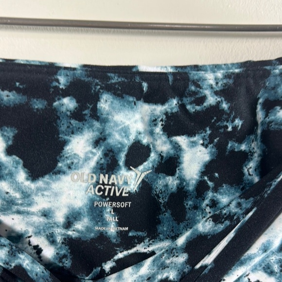 Old Navy Active Marble Print Leggings Large Black and White - Pockets! - Picture 3 of 4